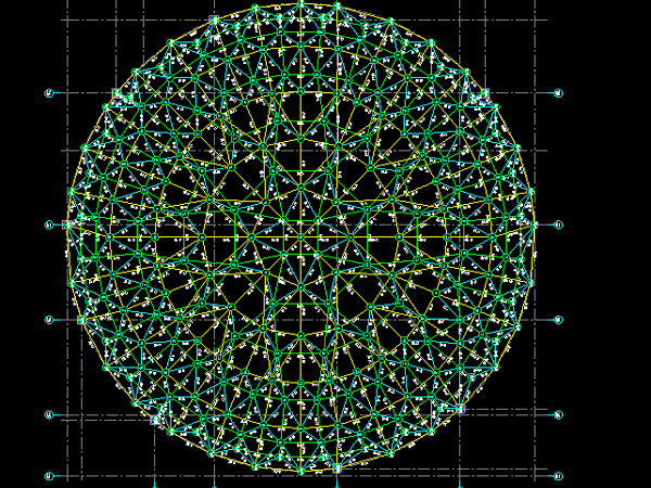 九江明光正元广场圆形网架