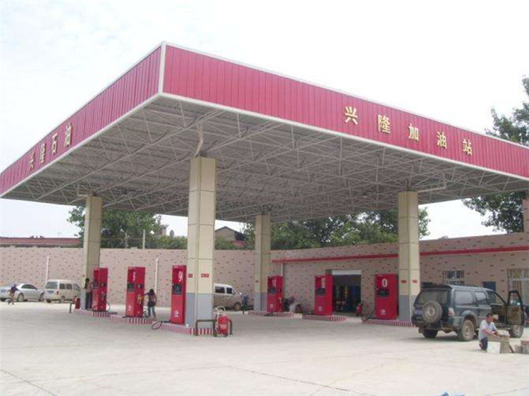 九江加油站钢结构网架案例9